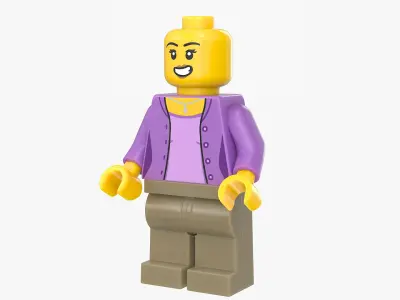 Lego Minifig Male and Female 6 Collection 3D model