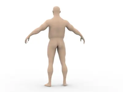 Chubby male 3D model