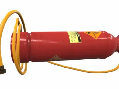 Gas cylinder tank H6 3D model