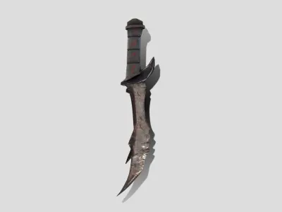 Daedric Dagger Low-poly 3D model