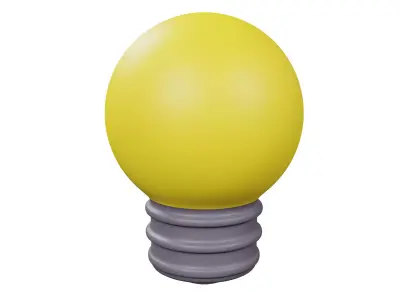 Light Bulb Low-poly 3D model purchase