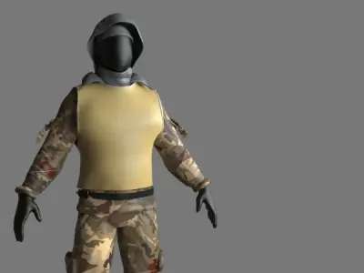 Army Soldier Outfit Cloths 3d 3D model