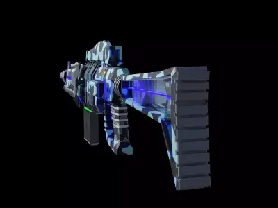 SciFi Rifle Free low-poly 3D model