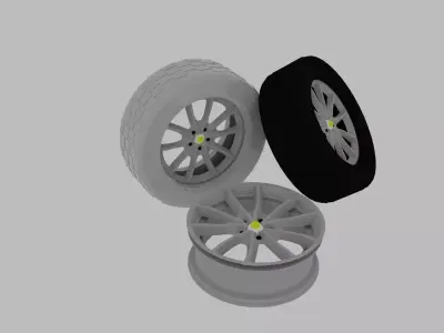 Car wheel Free low-poly 3D model