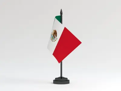 Table Flag Mexico 3D model