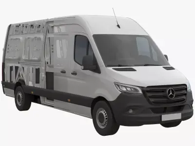 Mercedes-Benz Sprinter Detailed interior Long High Roof 2023 3D model