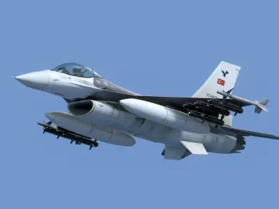 F16C Turkey Low-poly 3D model