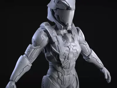 Sci-Fi Armor 10 Sculpt 3D model