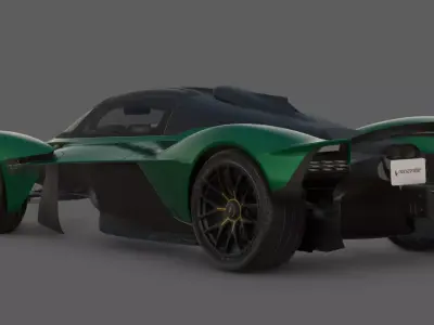 2022 Aston Martin Valkyrie Spider 3D Model  F1 Technology 3D model
