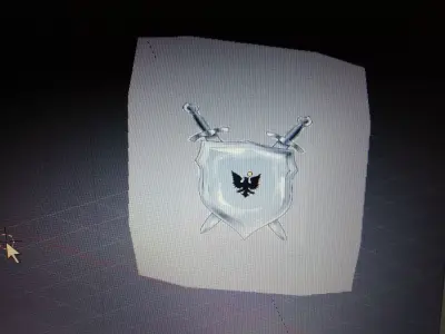 Medieval Shield square Low-poly 3D model