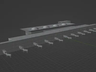 Skyport One International Airport Low-poly 3D model