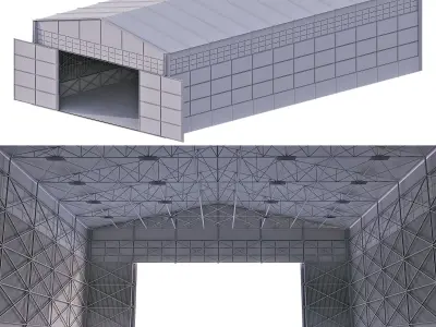 Hangar 3D model purchase