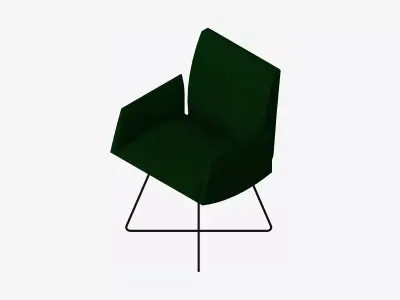 Furniture - Chair - Contemporary - Armsets - Wire - Legs Low-poly 3D model