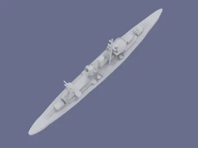 HMS Exeter 3D print model