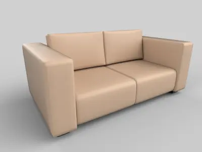 three seater sofa Low-poly 3D model buy