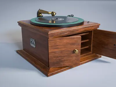 Victrola Gramophone Phonograph Graphophone 3D model