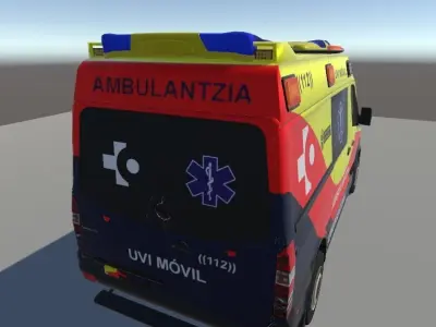 Mercedes Benz Sprinter SACYL Ambulance FBX Model  Low-poly 3D model