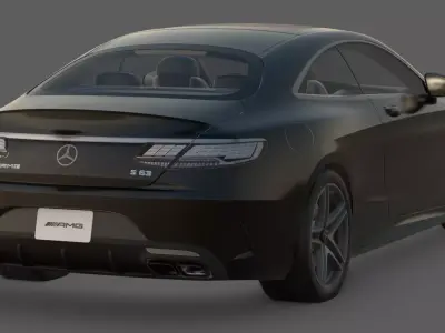 2018 Mercedes-Benz S63 AMG Coupe 3D Model Ultimate Luxury Coupe 3D model