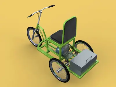 ELECTRIC TRIKE TRICYCLE 3 WHEEL BIKE BICYCLE FOR DISABILITY EV 3D model
