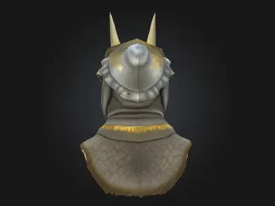 Mystic Warrior Helm  Arcane Power Meets Battle-Hardened Steel 3D model
