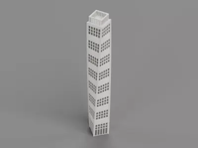 Paper Skyscraper V5 Low-poly 3D model