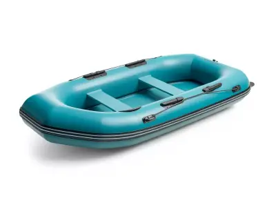 Teal Inflatable Raft model pack Low-poly 3D model