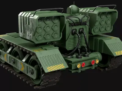 UGV Concept-3B-Forest-Clean Low-poly 3D model