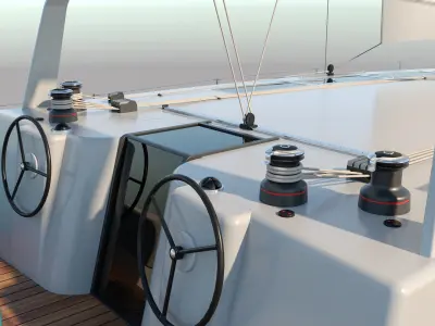 Charter sail ship 3D model