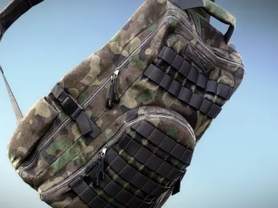 Backpack Game-Ready Low-poly 3D model