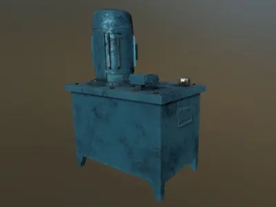 Hydraulic Power Pack Low-poly 3D model