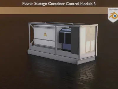 Power Storage Container Control Module 3 Low-poly 3D model