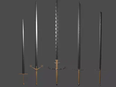 Two Handed Swords 3D model