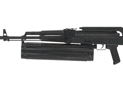 AK-74 PP-19 Mag Low Poly PBR Realistic Low-poly 3D model