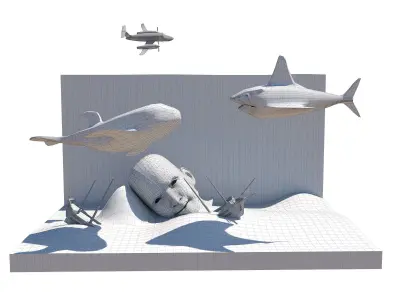 shark Low-poly 3D model 49