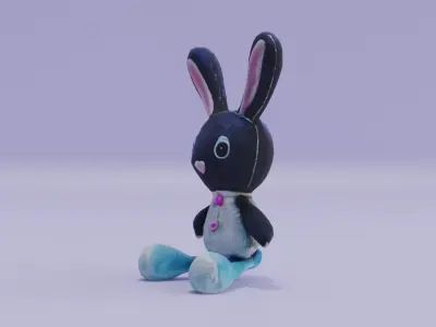 Bunny Plush Toy Doll Low-poly 3D model