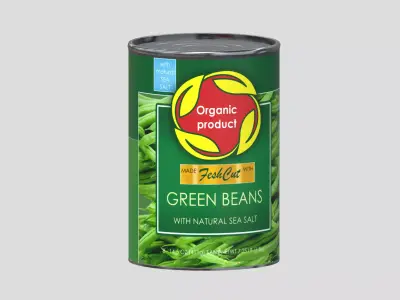 Green Beans Low Poly Low-poly 3D model