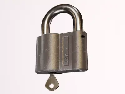 Russian padlock Low-poly 3D model