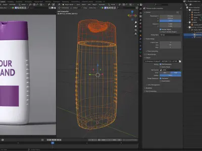 Product Cosmetic Bottle Lotion 3D model