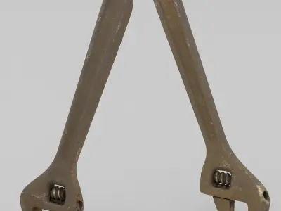 Wrench Low SM Low-poly 3D model