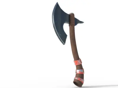  Axe old Low-poly 3D model