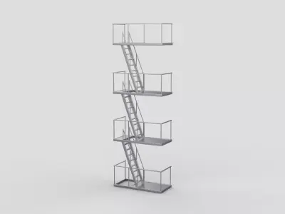 escape staircase 3D model