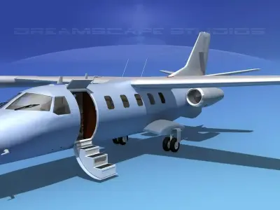 Dreamscape AT-48 Jet Executive Bare Metal 3D model