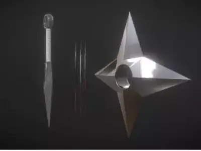 Ninja Tools Bundle  Low-poly 3D model