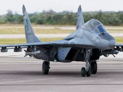 Ukraine Fighter Jet Mikoyan MiG-29UB Fulcrum B or C Tandem 3D model