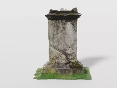 Historical cemetery headstone photoscan  3D model