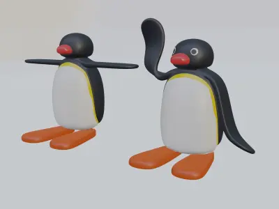 3D Print Ready of Pingu Penguin 3D print Free 3D print model