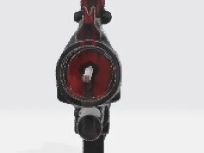 Red and Black sci-fi gun 3D model purchase