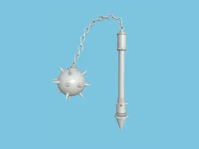 Medieval Flail 05 Frost - Character Fantasy Weaponry Low-poly 3D model