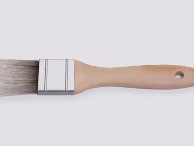 Brush V2 - Medium Flat Painting Tool  3D model