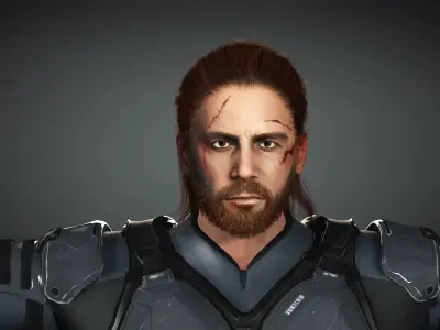 Realistic  and  Rigged Character Game Ready  3D model